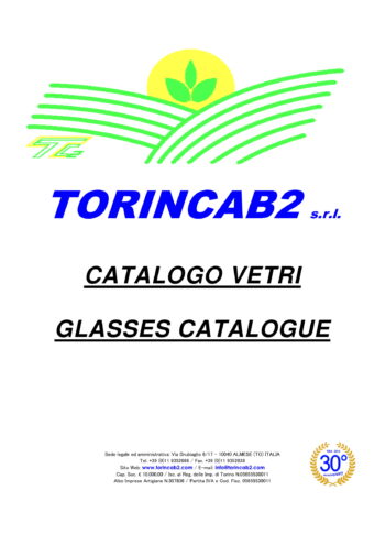 CATALOGO VETRI - GLASSES CATALOGUE Codice Ricambi da  "P" a "Z"